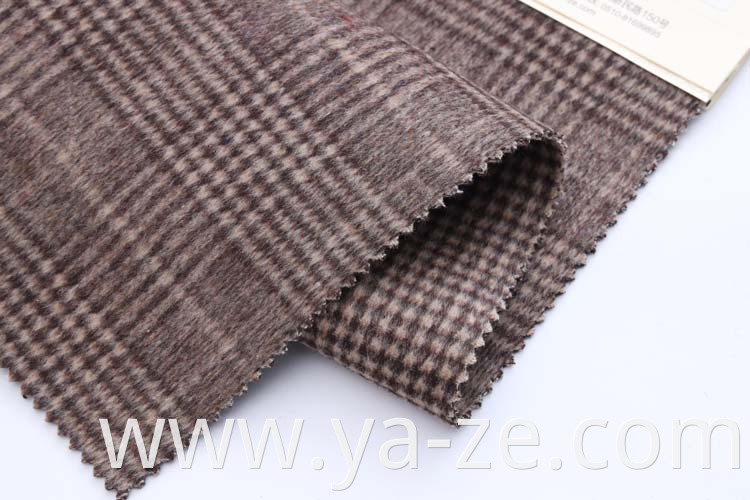 Top quality double faced sided check tweed plaid fleece manufacturer woven woolen wool fabric for overcoat suit blazer boucle